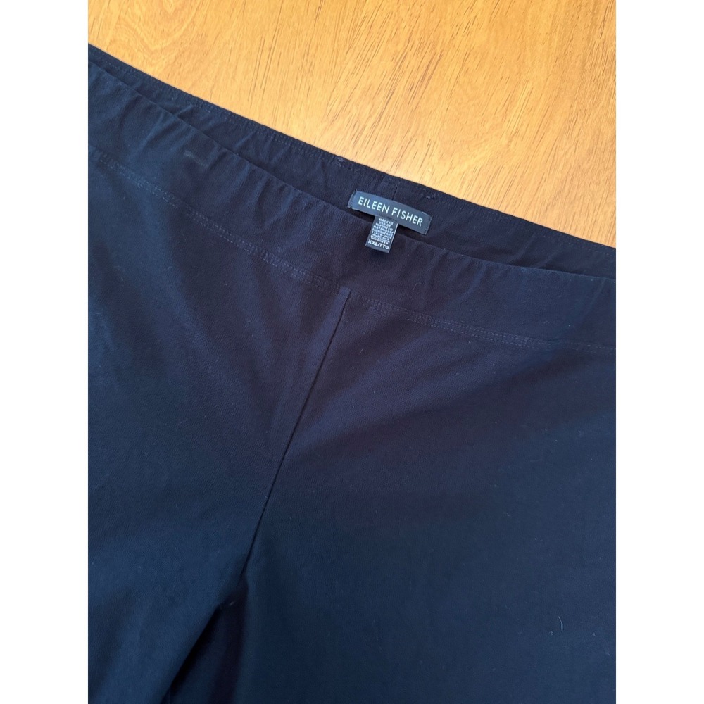 Eileen Fisher Womens XXL Black Stretch Pull On Slim Leg Pants Plus Size